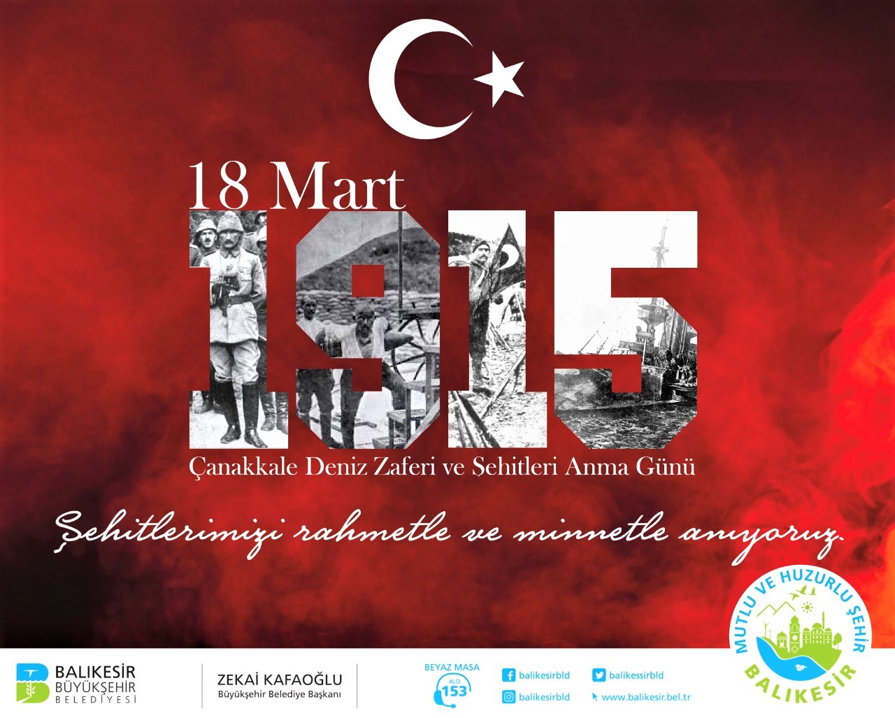 Büyükşehir Belediyemizce verilecek 18 Mart Çanakkale Deniz Zaferi ve Şehitleri Anma Günü
