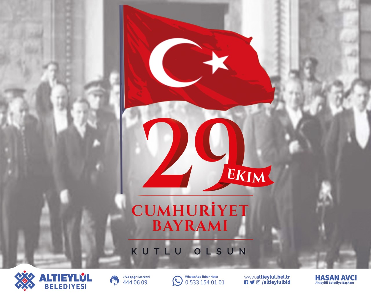 ALTIEYLÜL BELEDİYESİ 29 EKİM CUMHURİYET BAYRAMI İLANI