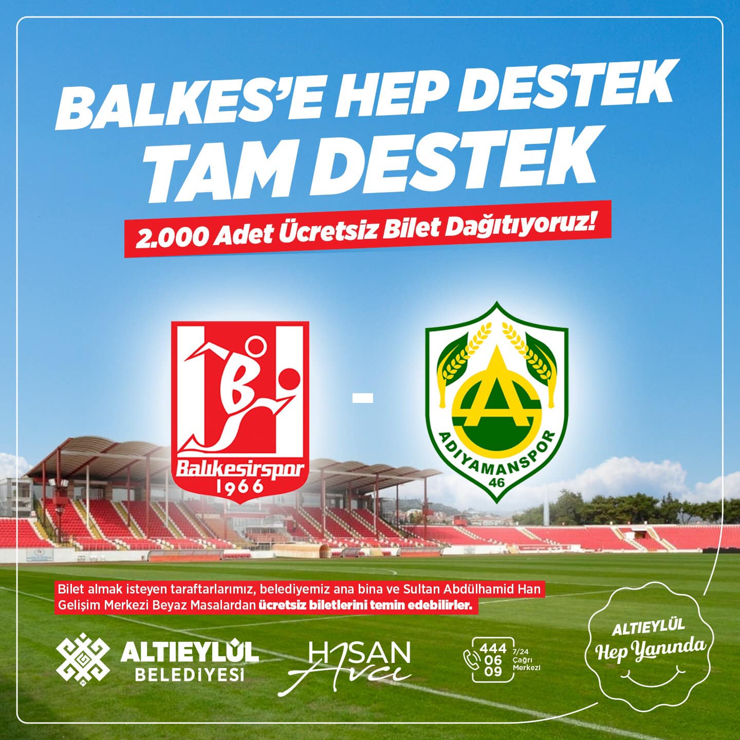 Hasan AVCI  Balıkesirspor’umuza hep destek tam destek.
