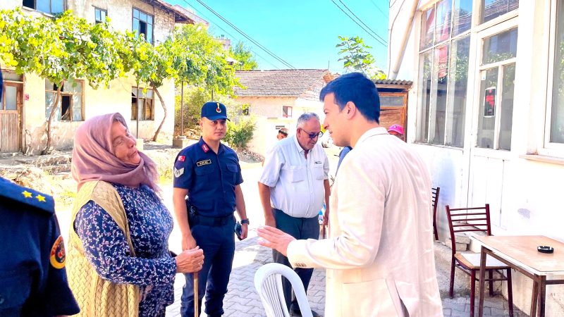 Kaymakam Çetin’den Süleler Mahallesi’nde Yangınzedelere Geçmiş Olsun Ziyareti