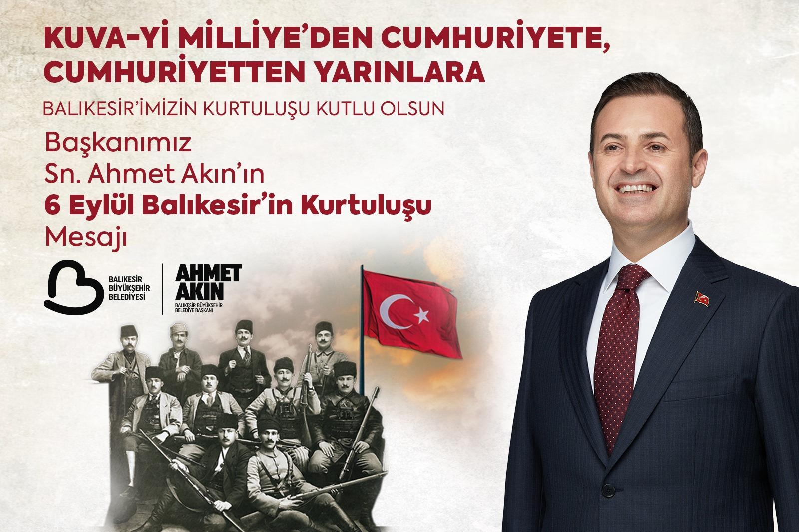 -Başkan Akın, Balıkesir’in kurtuluşunun 103’üncü yıldönümünü kutladı