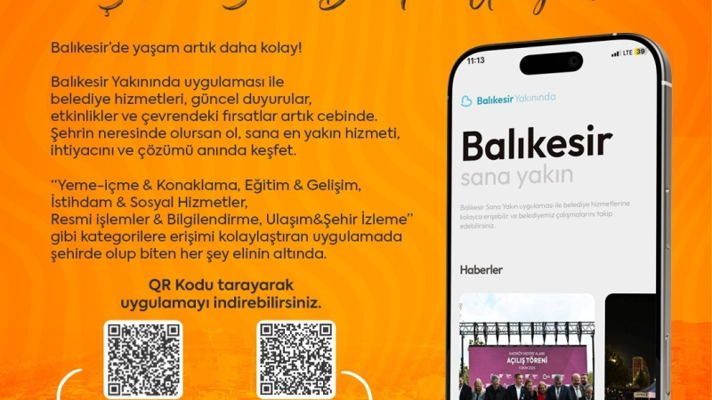 “Balıkesir Yakınında” uygulamasıyla tüm hizmetler cebinizde
