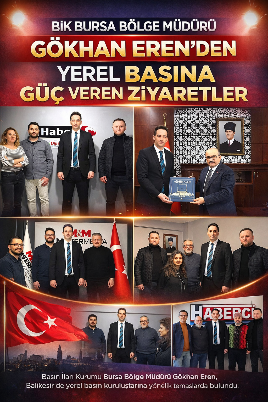 BİK Bursa Bölge Müdürü Gökhan Eren’den Yerel Basına Güç Veren Ziyaretler