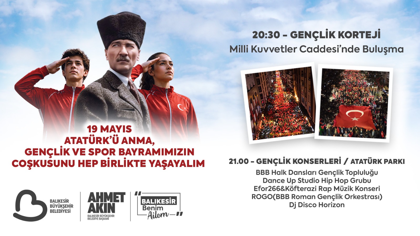 Balıkesirli Gençler “Gençlik Korteji”inde Buluşacak